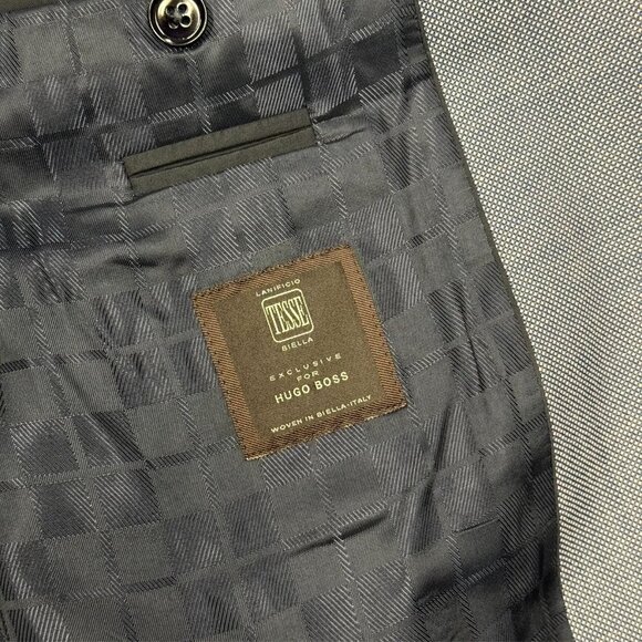 Hugo Boss Blazer Birdseye Wool Sport Coat TESSE Italy Grey "The Keys/Shaft" 46R - Picture 9 of 12